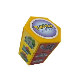 Pokemon Vintage 1998 Applause Rotating Puzzle Cube Gen 1 Yellow GOOD Nostalgia